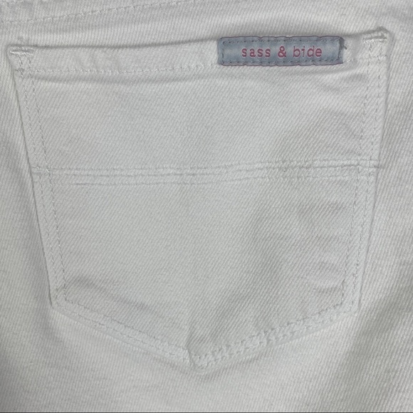 Sass & Bide Denim "The New Grace" White Side Zipper Skinny Jeans Women's 28 - Picture 8 of 10